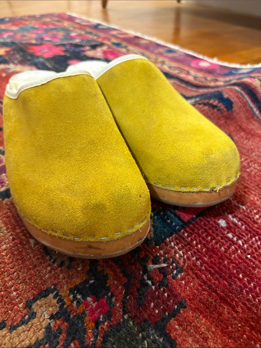 Vintage Tretorn Swedish Yellow Suede Clog Mules - Picture 8 of 8